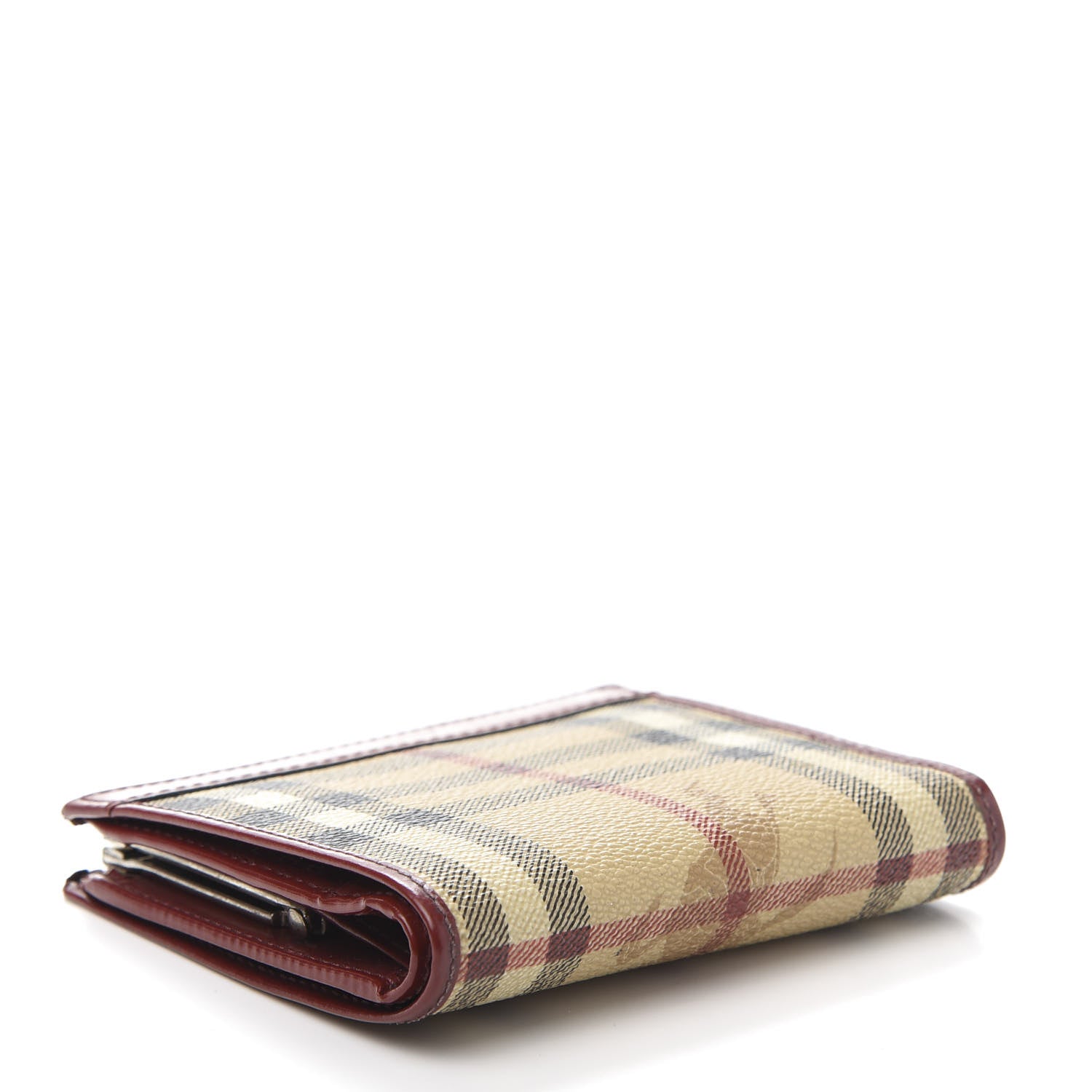 Burberry Haymarket Check French Wallet Military Red 4 of 10