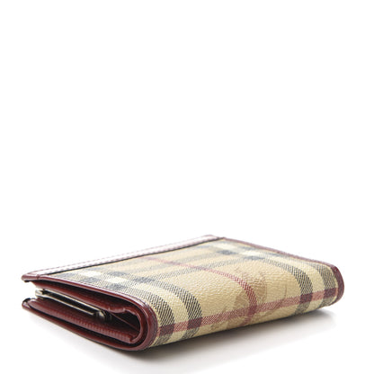 Burberry Haymarket Check French Wallet Military Red 4 of 10