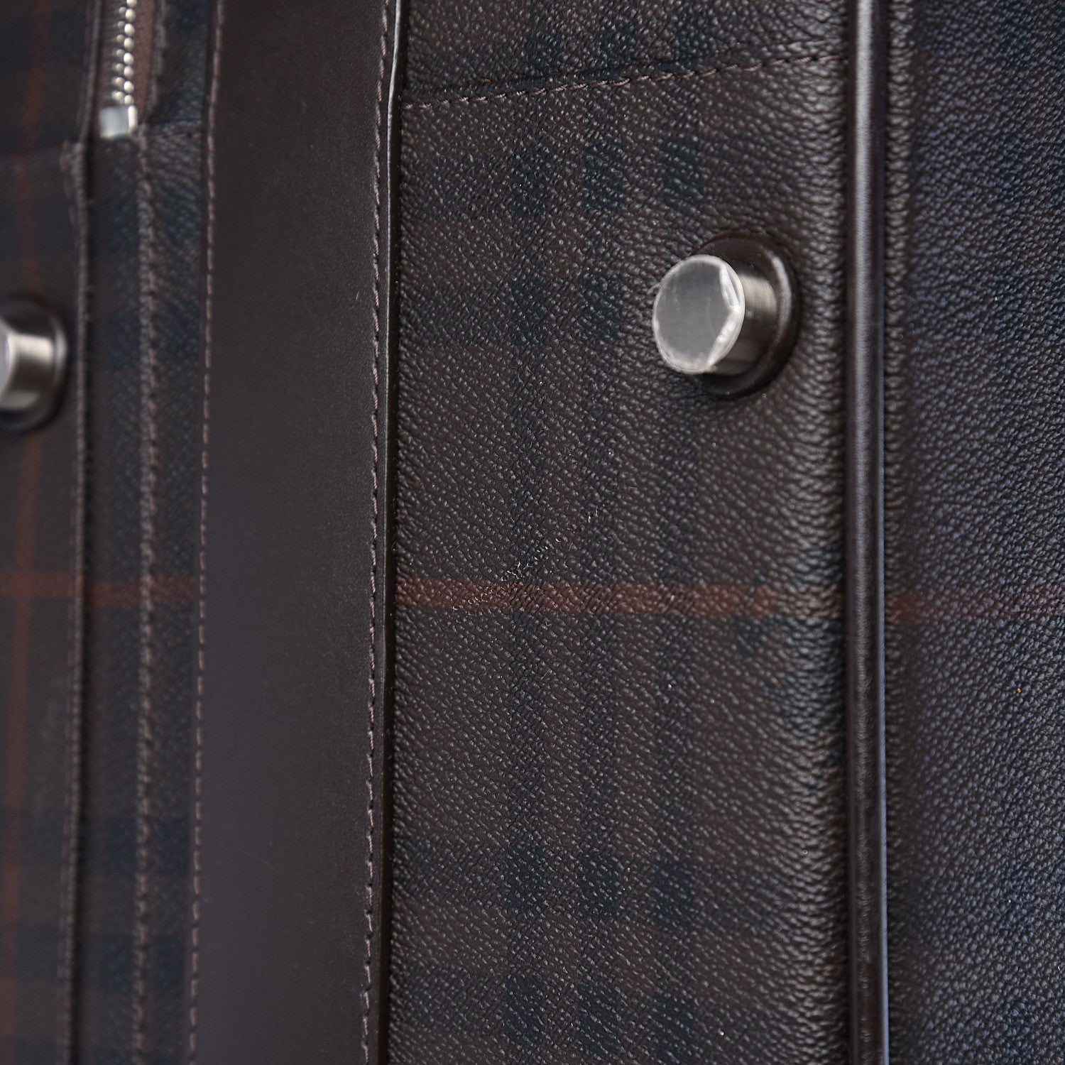 Burberry Smoked Haymarket Check Carry-On Suitcase Chocolate 6 of 15