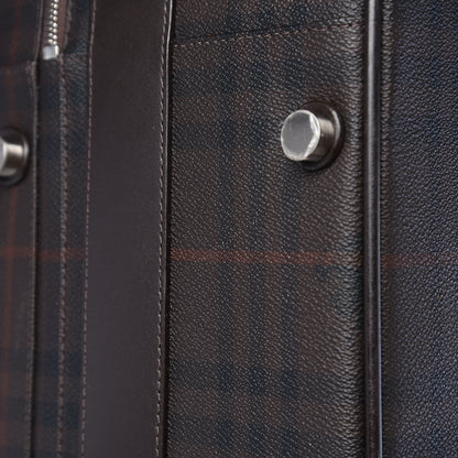 Burberry Smoked Haymarket Check Carry-On Suitcase Chocolate 6 of 15