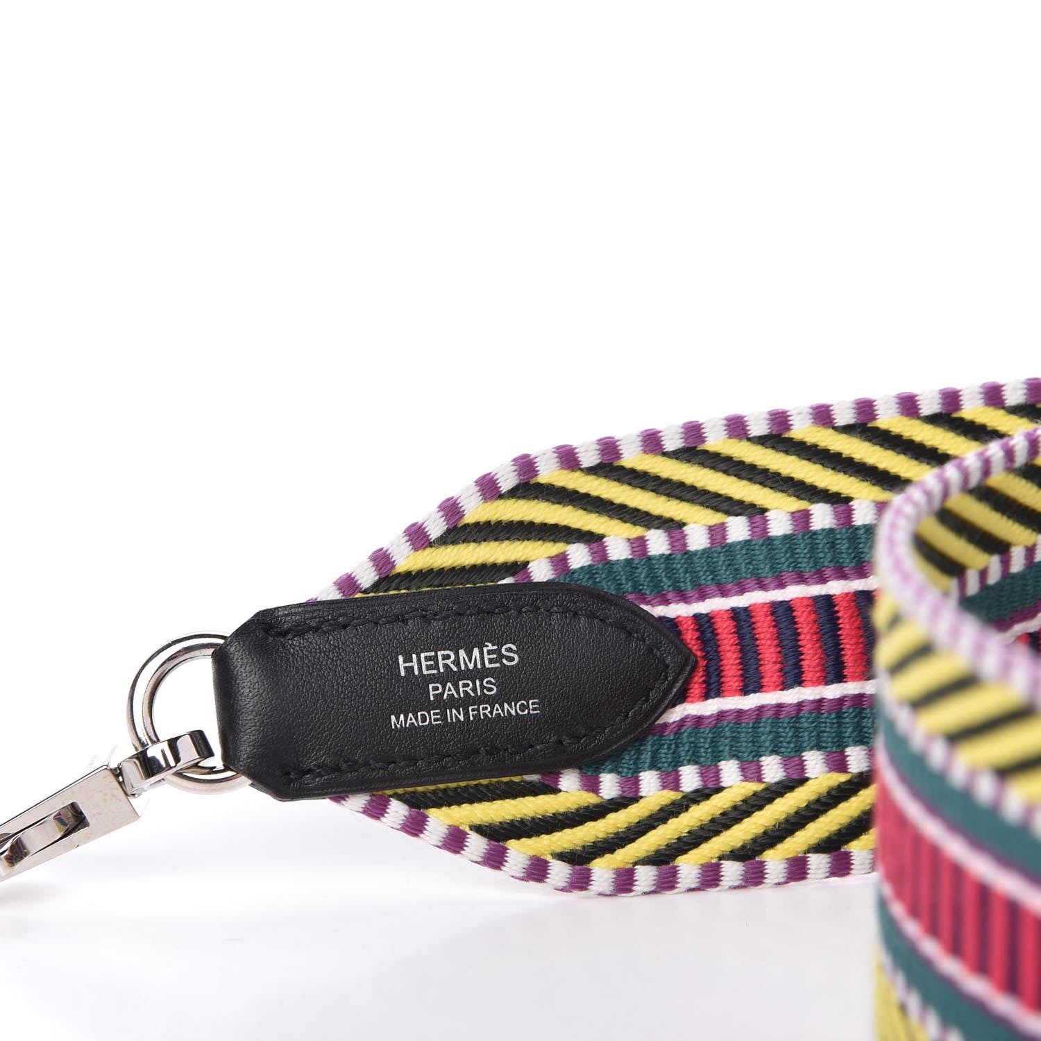 Hermes Toile Swift 50mm Sangle Cavale Shoulder Strap Multicolor Black 3 of 4