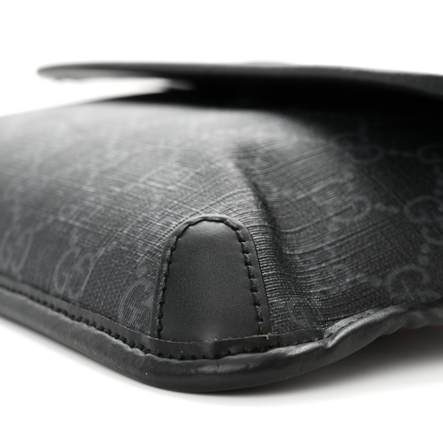 GG Supreme Monogram Web Slim Belt Bag Black Grey