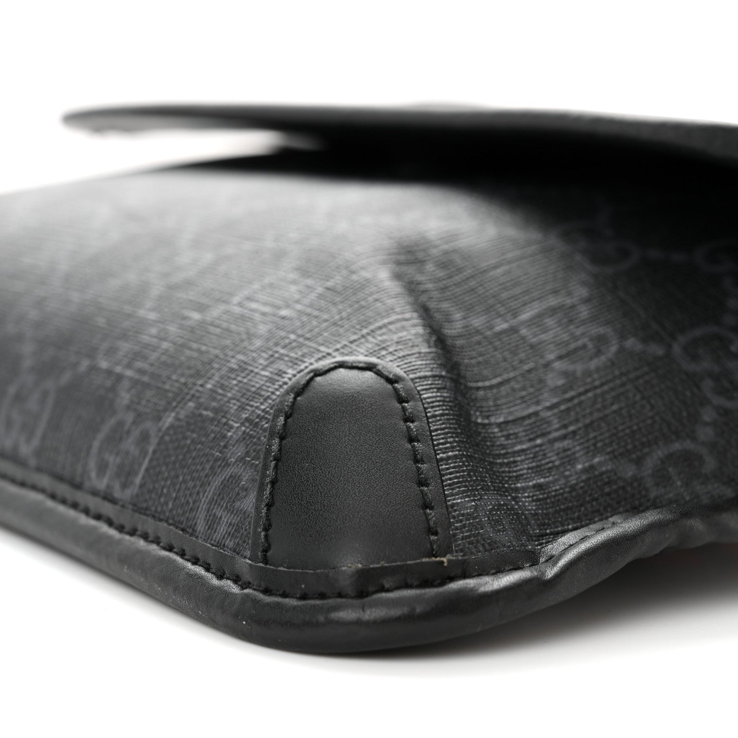 Gucci GG Supreme Monogram Web Slim Belt Bag Black Grey 10 of 11