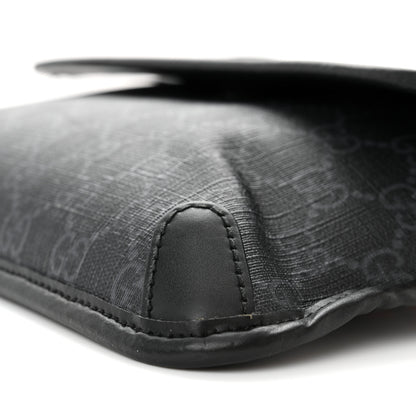 Gucci GG Supreme Monogram Web Slim Belt Bag Black Grey 10 of 11