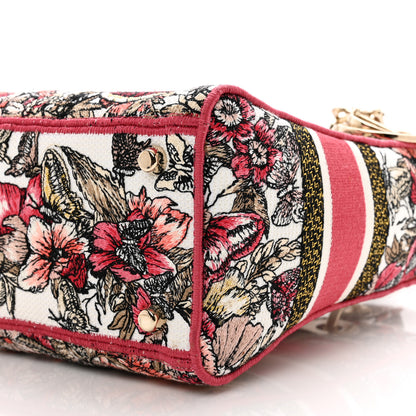 Christian Dior Canvas Embroidered Butterfly Print Medium Lady D-Lite Multicolor 9 of 9