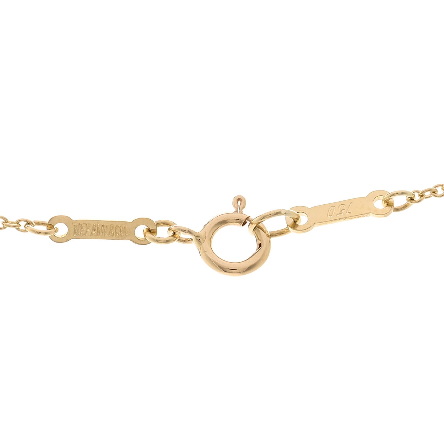18K Yellow Gold 16mm Elsa Peretti Open Heart Pendant Necklace