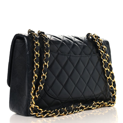 Chanel Lambskin Quilted Jumbo Double Flap Black 2 of 11