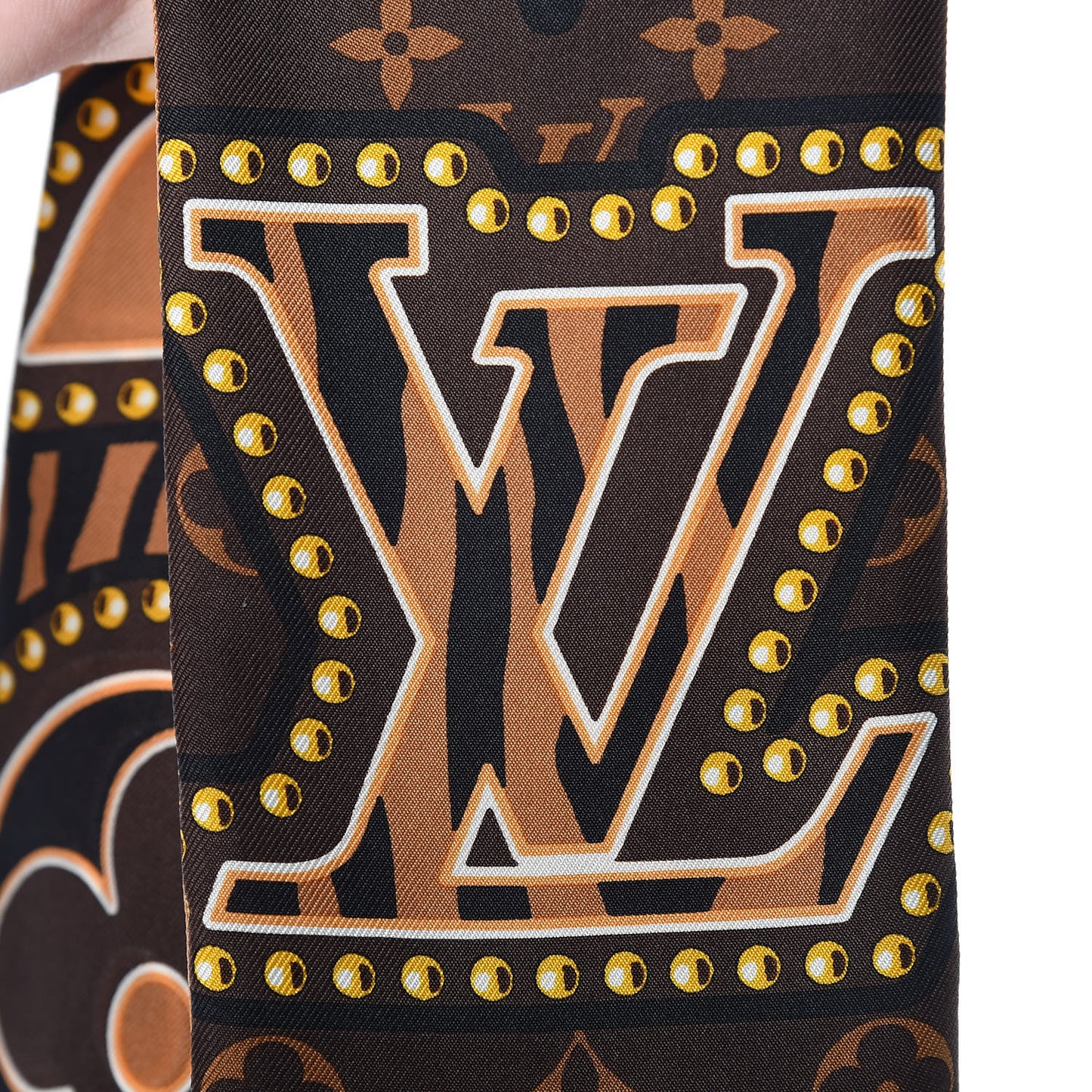 Silk Monogram LV World Bandeau Brown