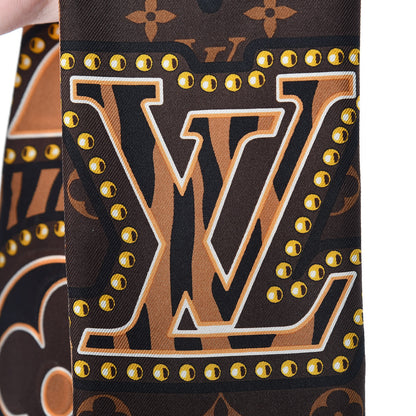Louis Vuitton Silk Monogram LV World Bandeau Brown 5 of 5