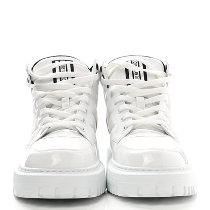 Christian Dior Nylon Fabric Womens D-Player High Top Sneakers 40.5 White Black 2 of 9