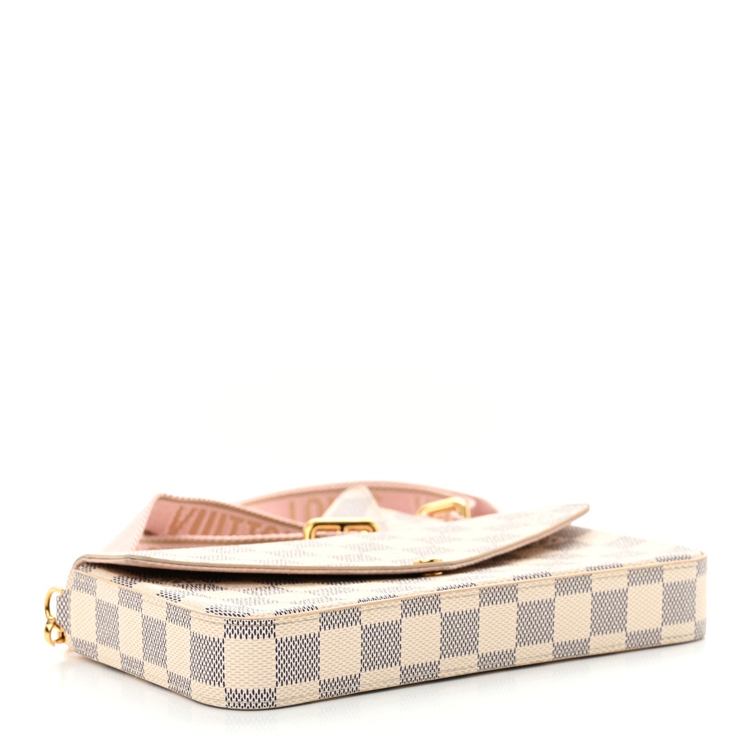 Louis Vuitton Damier Azur Felicie Strap & Go Rose Ballerine 5 of 13