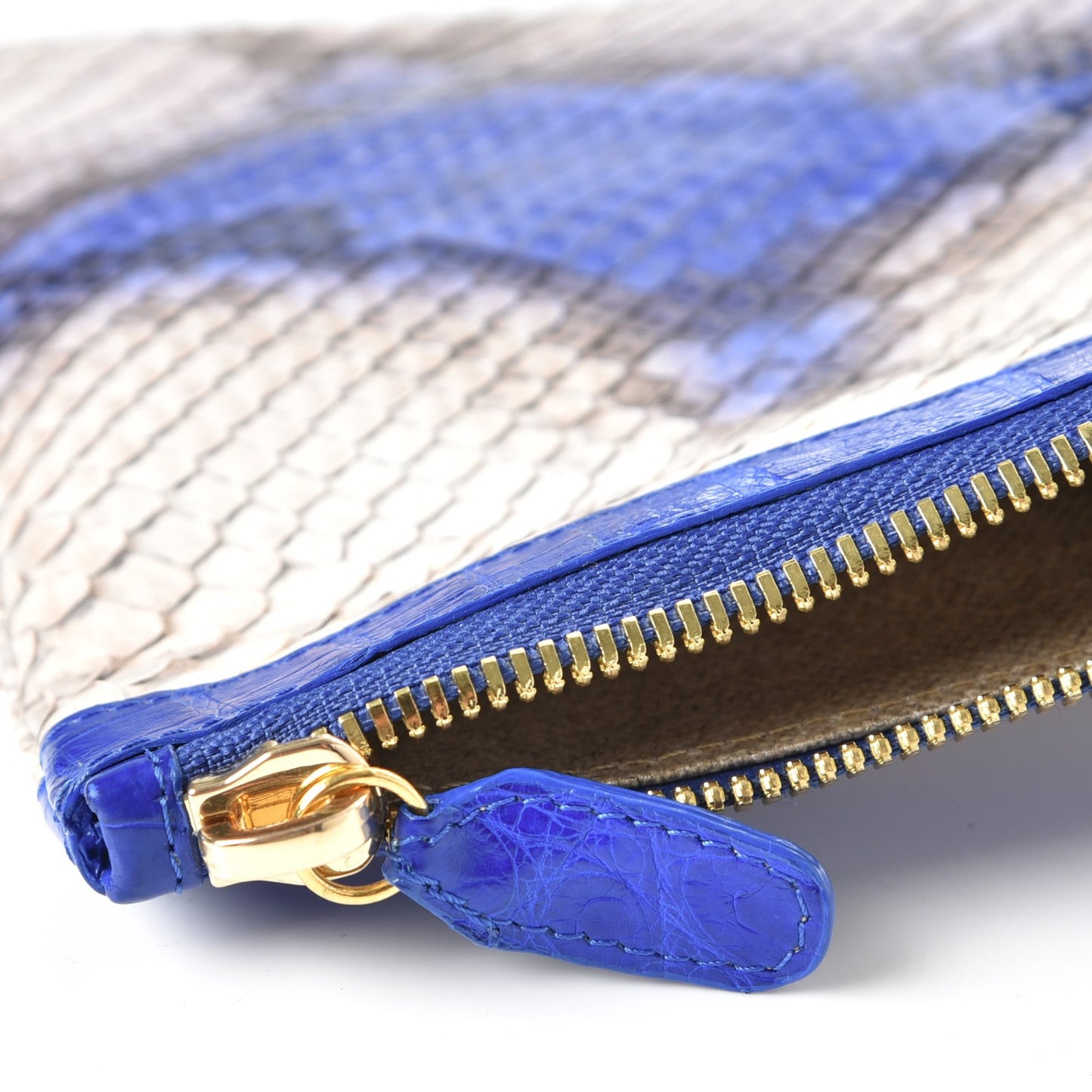 Python Crocodile Small Erica Shopper Tote Cobalt