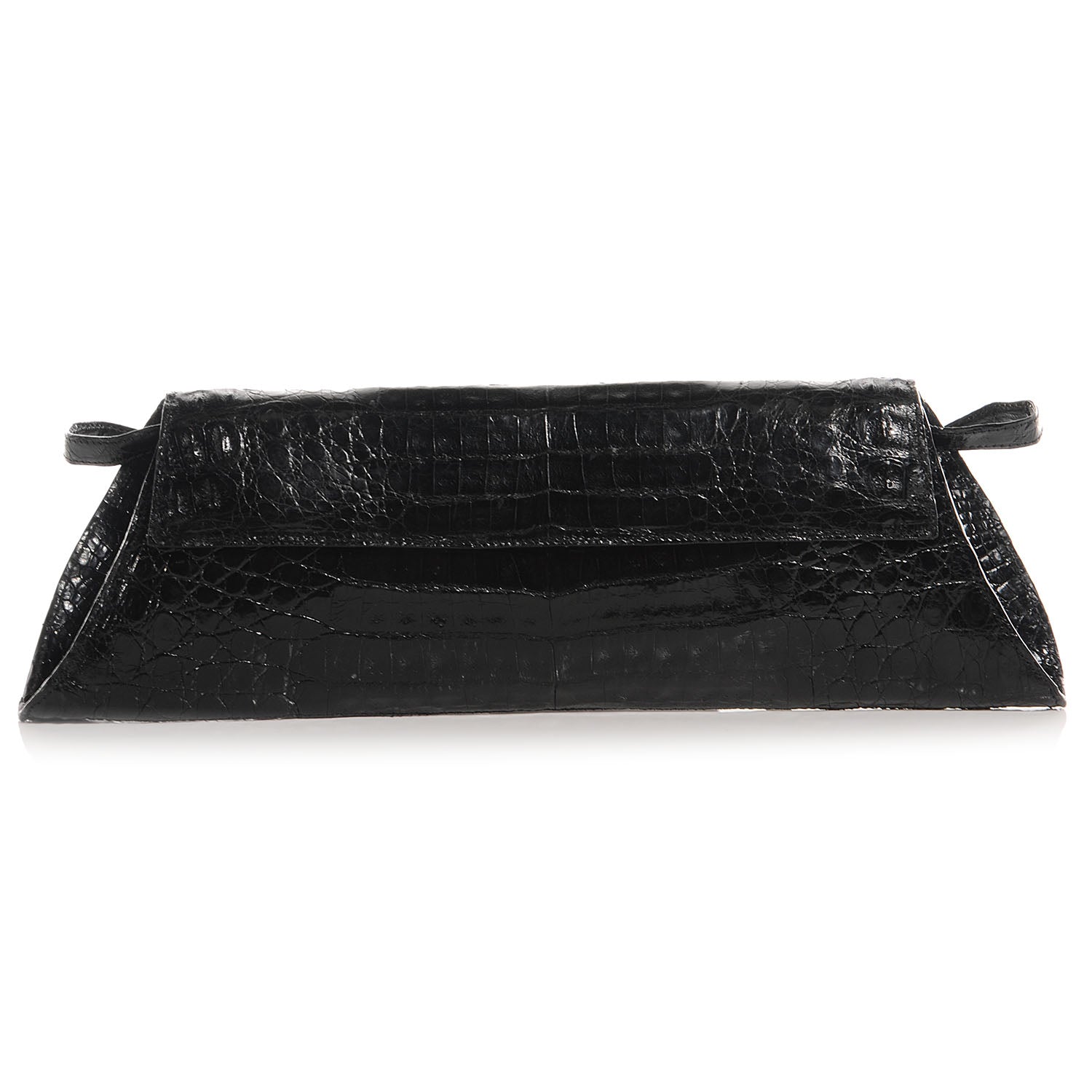 Nancy Gonzalez Crocodile Long Clutch Black 1 of 7