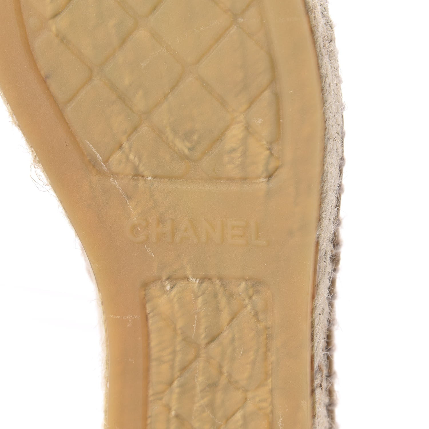 Chanel Lambskin CC Espadrilles 37 Beige Black 8 of 11