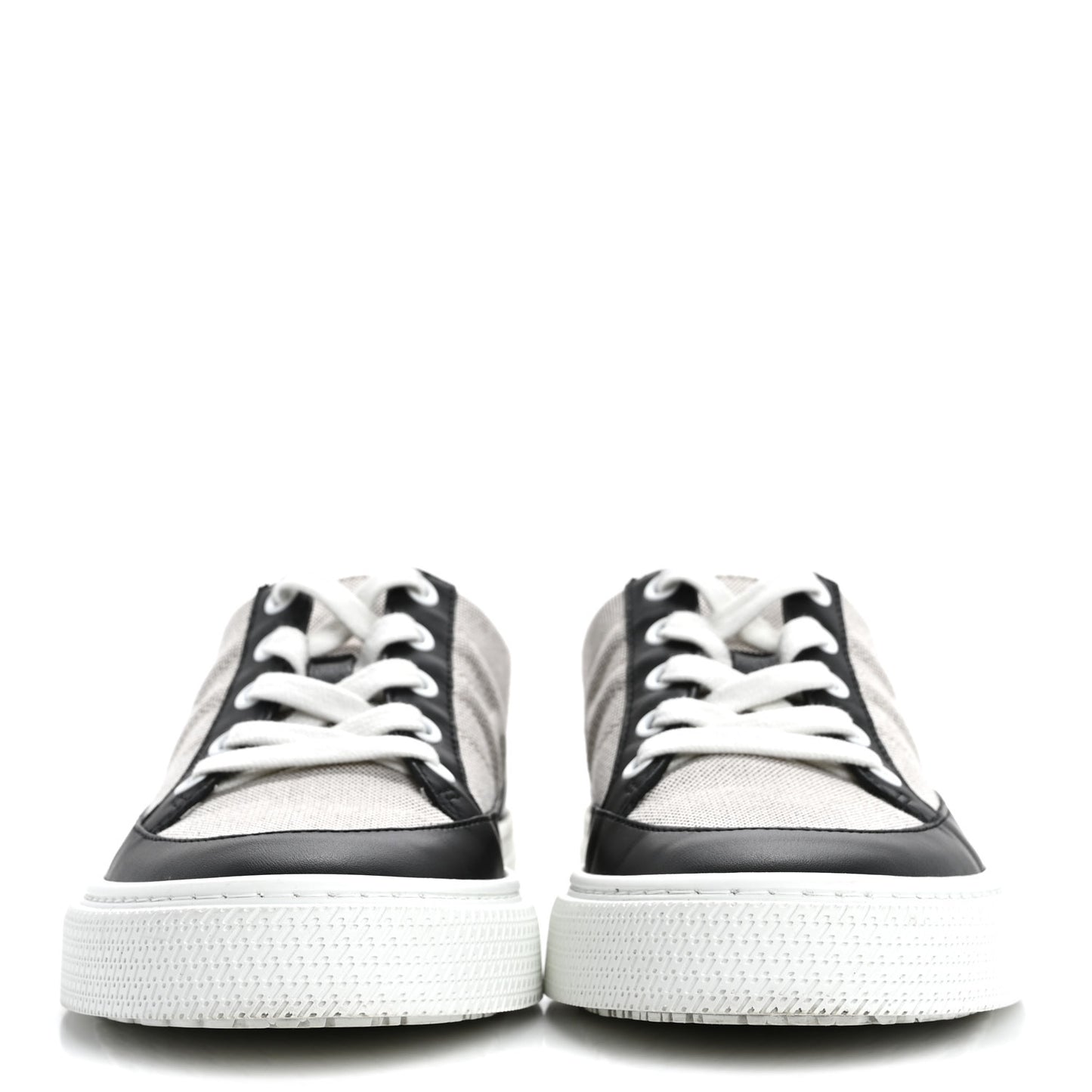 Canvas Calfskin Deep Sneakers 36 Prunoir Black