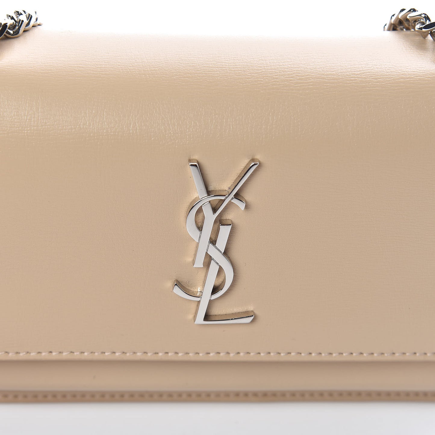 Calfskin Monogram Sunset Chain Wallet Nude Powder