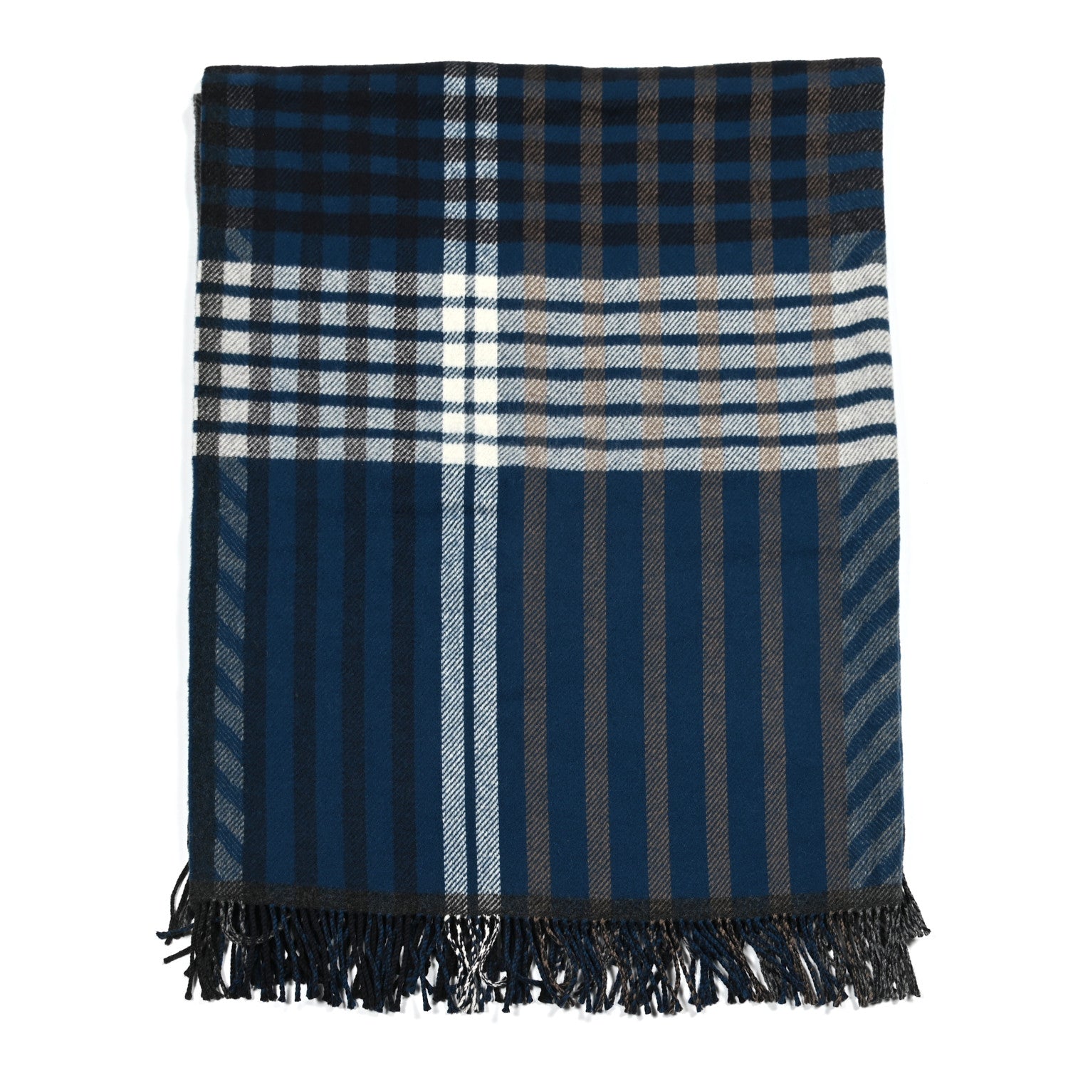 Hermes Wool Plaid Escapade Blanket 1 of 3