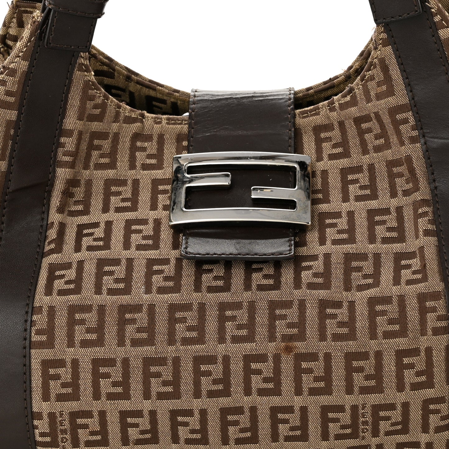 Zucchino Vitello Shoulder Bag Testa di Moro Beige