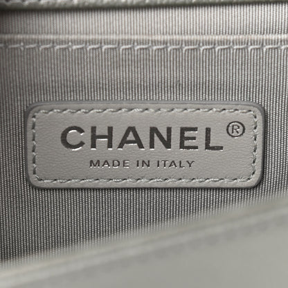 Chanel Metallic Caviar Quilted Medium Boy Flap Silver 6 of 10
