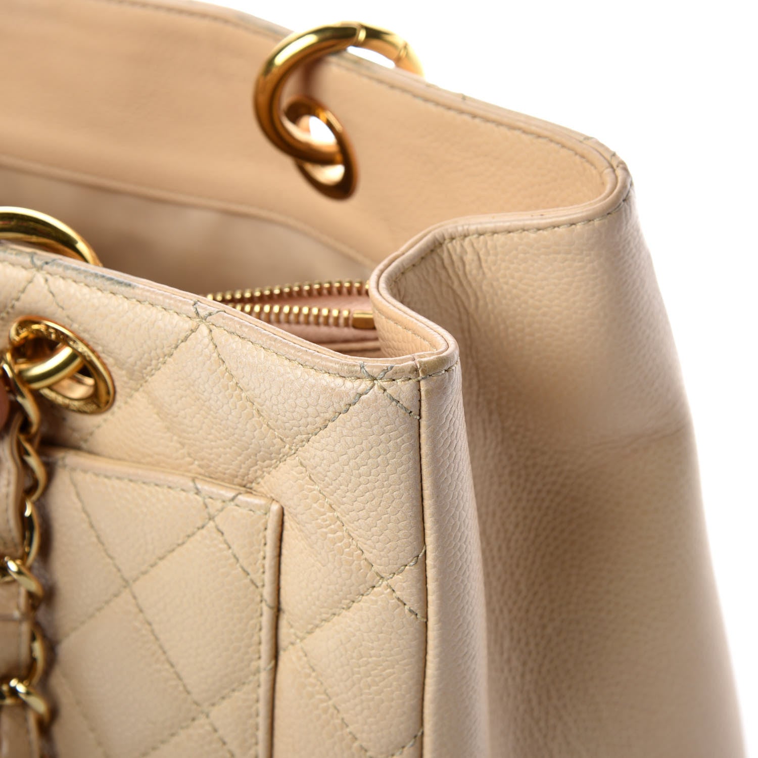 Chanel Caviar Quilted Grand Shopping Tote GST Beige Clair 21 of 27
