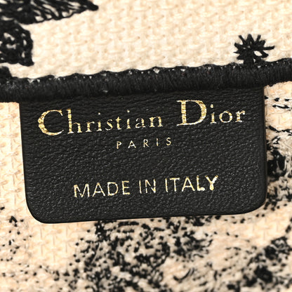 Christian Dior Canvas Zodiac Toile De Jouy Embroidered Medium Book Tote Latte 6 of 12