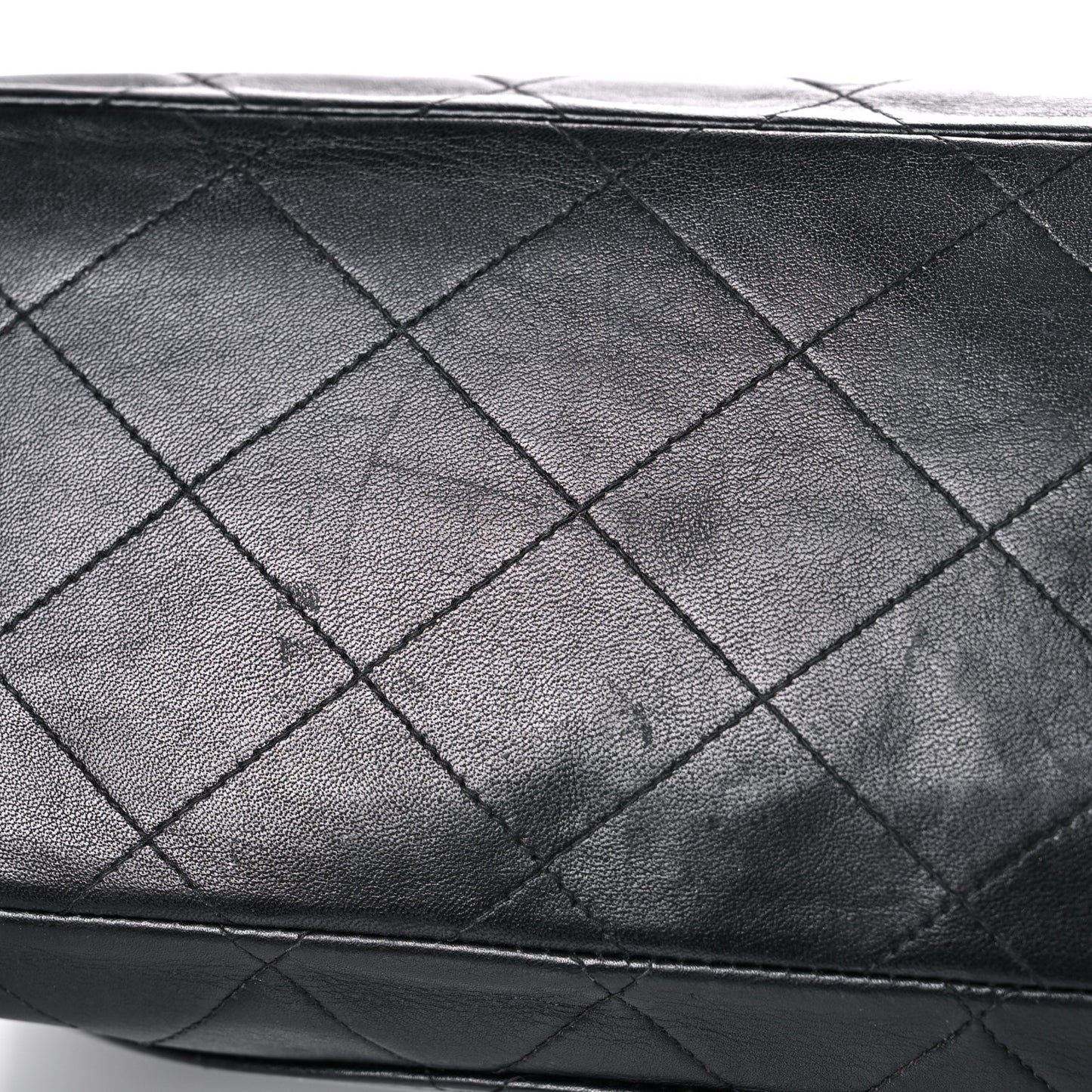 Lambskin Quilted XL Jumbo Single Flap Black