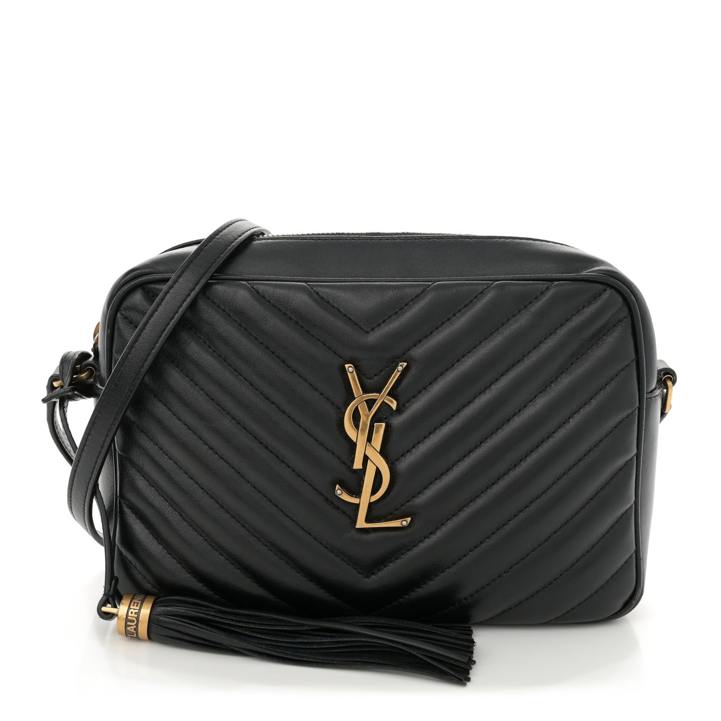Calfskin Matelasse Monogram Lou Camera Bag Black