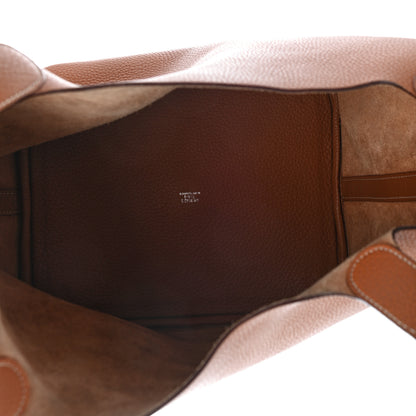 Hermes Taurillon Clemence Picotin 26 GM Gold 5 of 11