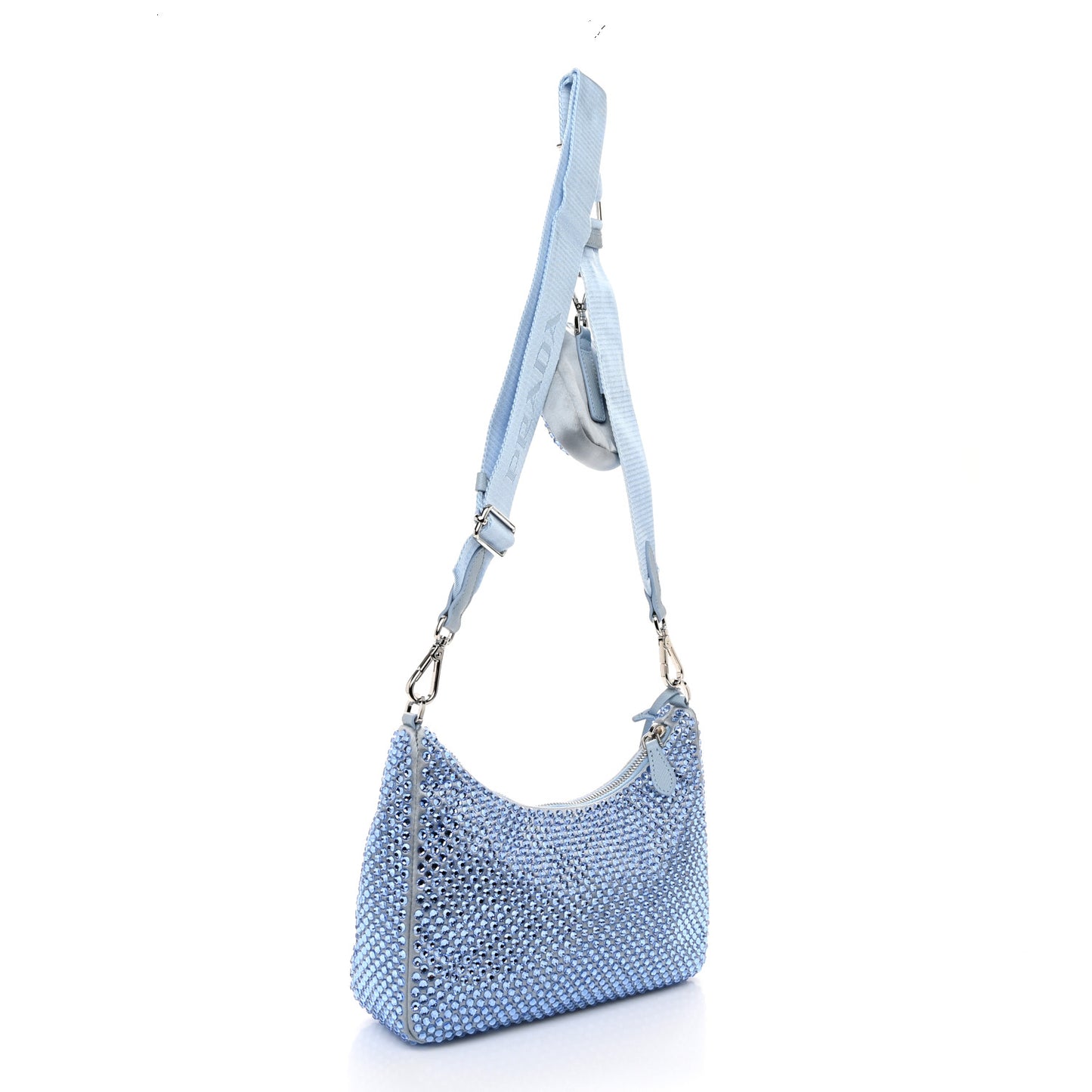 Satin Crystal Re-Edition 2005 Shoulder Bag Celeste