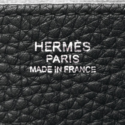 Hermes Taurillon Clemence Halzan 31 Black 7 of 10