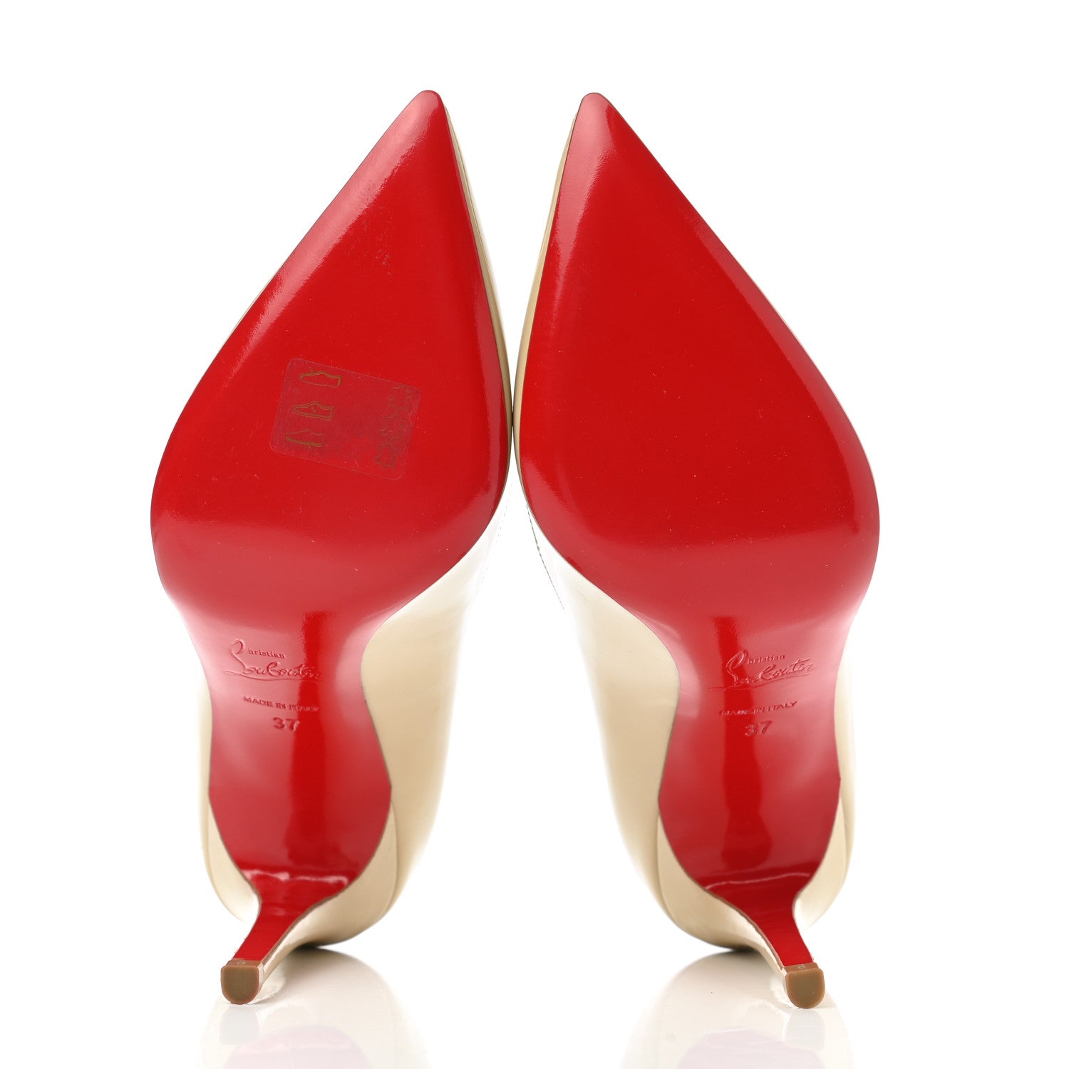Christian Louboutin Patent Pigalle 100 Pumps 37 Nude 5 of 10
