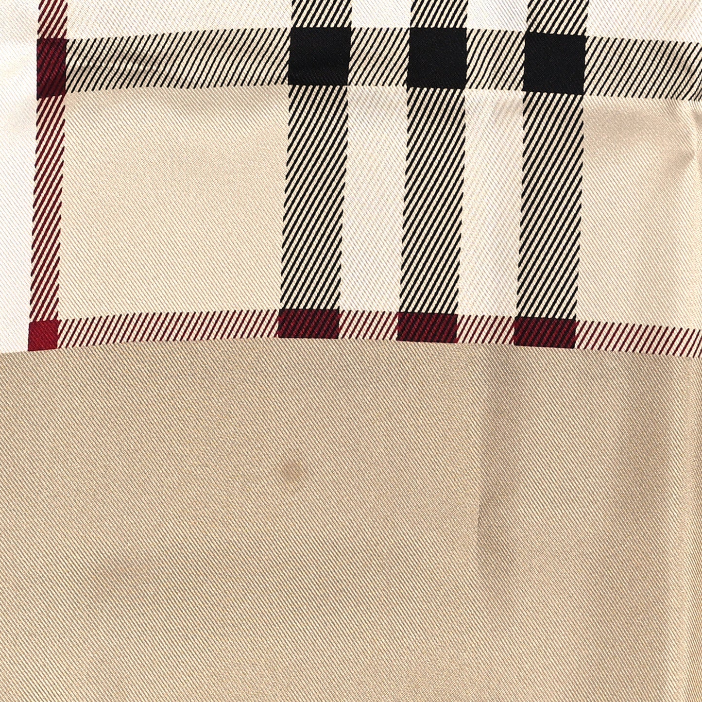 Silk House Check Square Scarf Beige