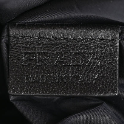 Prada Tessuto Nylon Net Tote Black Pink 6 of 9