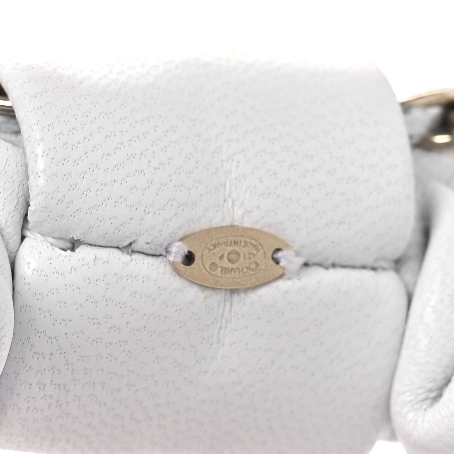 Chanel Lambskin Chain CC Hair Scrunchie White 4 of 5