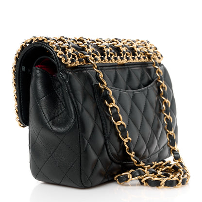 Chanel Lambskin Timeless Classic Chained Double Flap Black 3 of 10