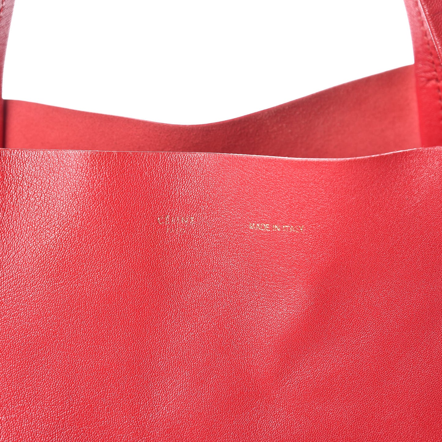 Lambskin Horizontal Cabas Red