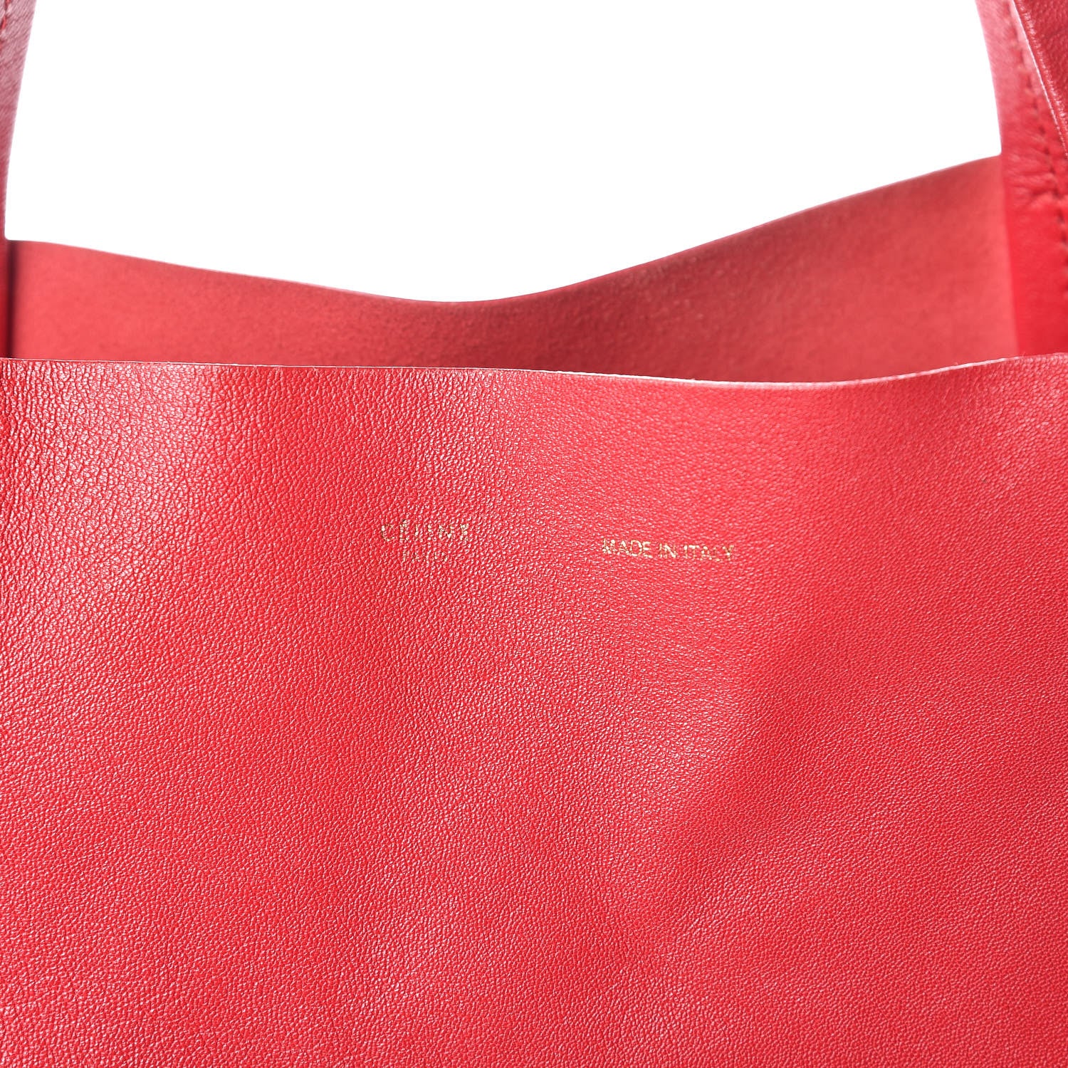 Celine Lambskin Horizontal Cabas Red 10 of 23