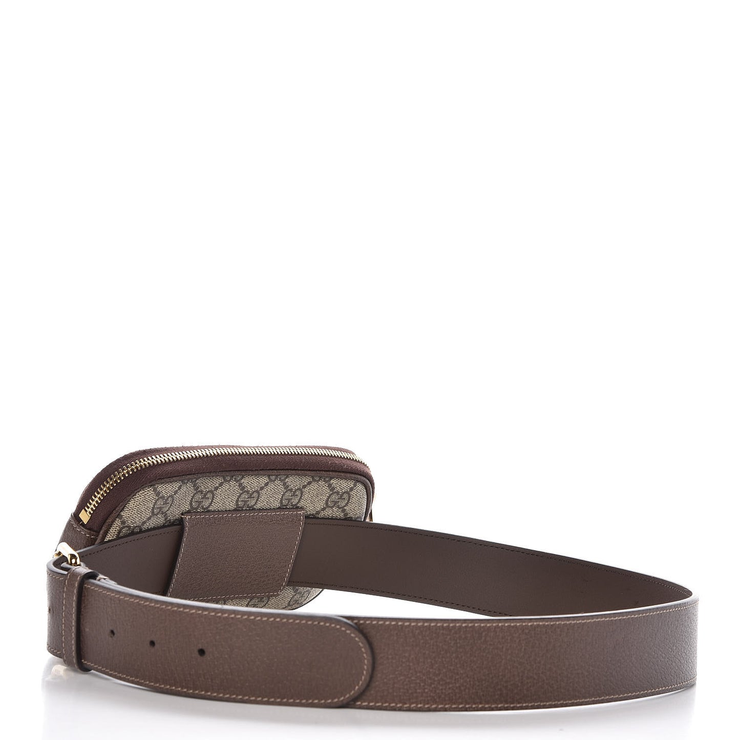 GG Supreme Monogram Ophidia Belted iPhone Case 95 38 Dark Brown