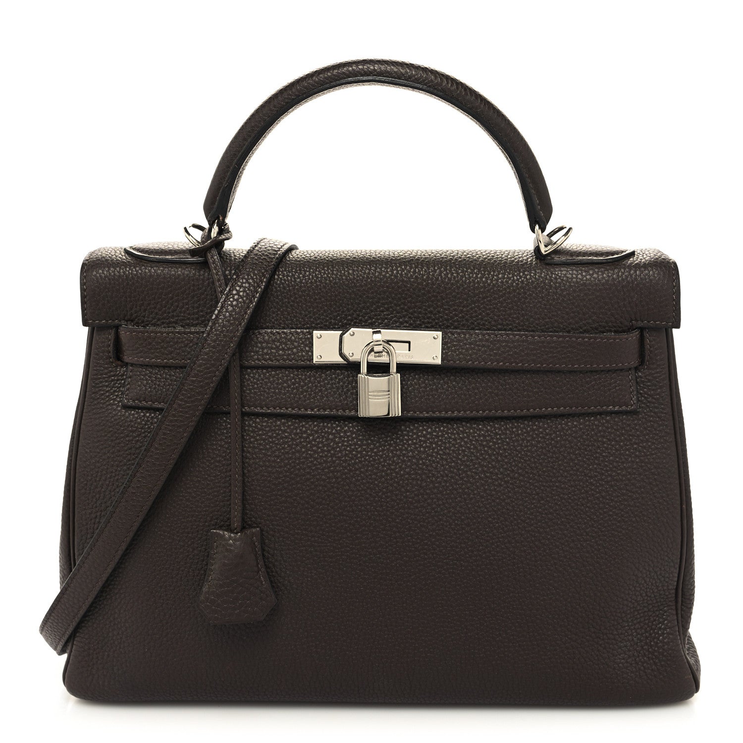 Hermes Togo Kelly Retourne 32 Chocolate 1 of 12