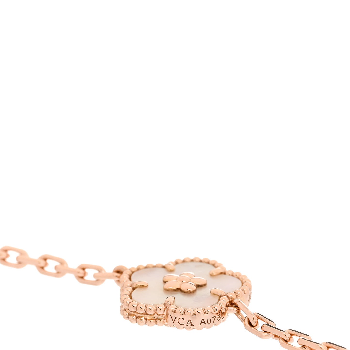18K Rose Gold Carnelian Mother of Pearl Onyx 5 Motifs Lucky Spring Bracelet