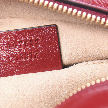 Gucci Monogram Azalea Calfskin Matelasse Diagonal Small GG Marmont Chain Shoulder Bag Beige Ebony New Cherry Red 7 of 10