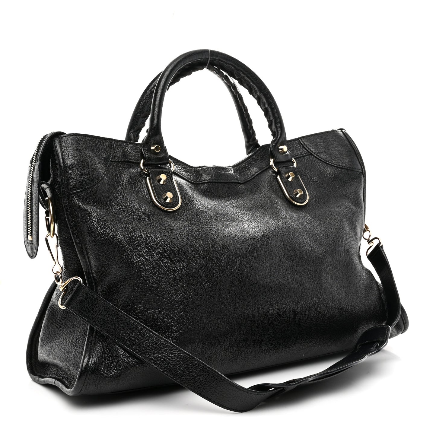 Chevre Gold Metallic Edge Hardware City Black