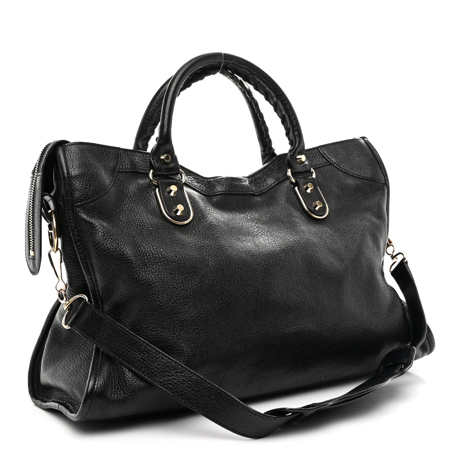 Balenciaga Chevre Gold Metallic Edge Hardware City Black 4 of 11