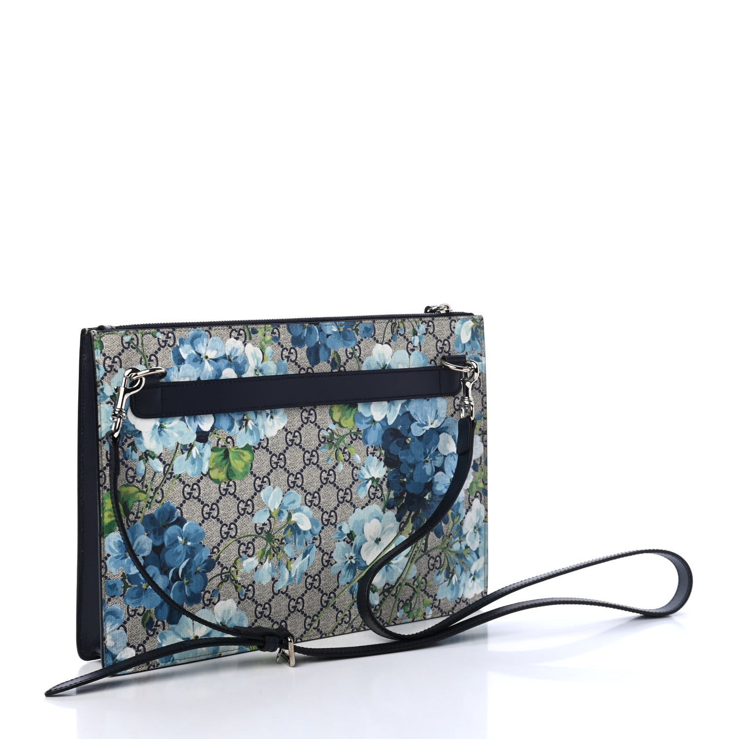 GG Supreme Monogram Blooms Messenger Blue