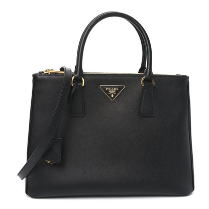 Prada Saffiano Lux Large Galleria Double Zip Tote Black 1 of 9