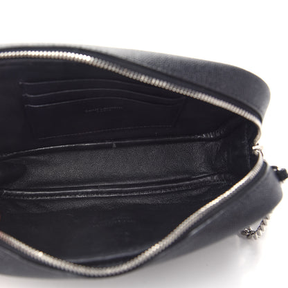 Saint Laurent Grain De Poudre Matelasse Monogram Mini Lou Camera Bag Black 5 of 8