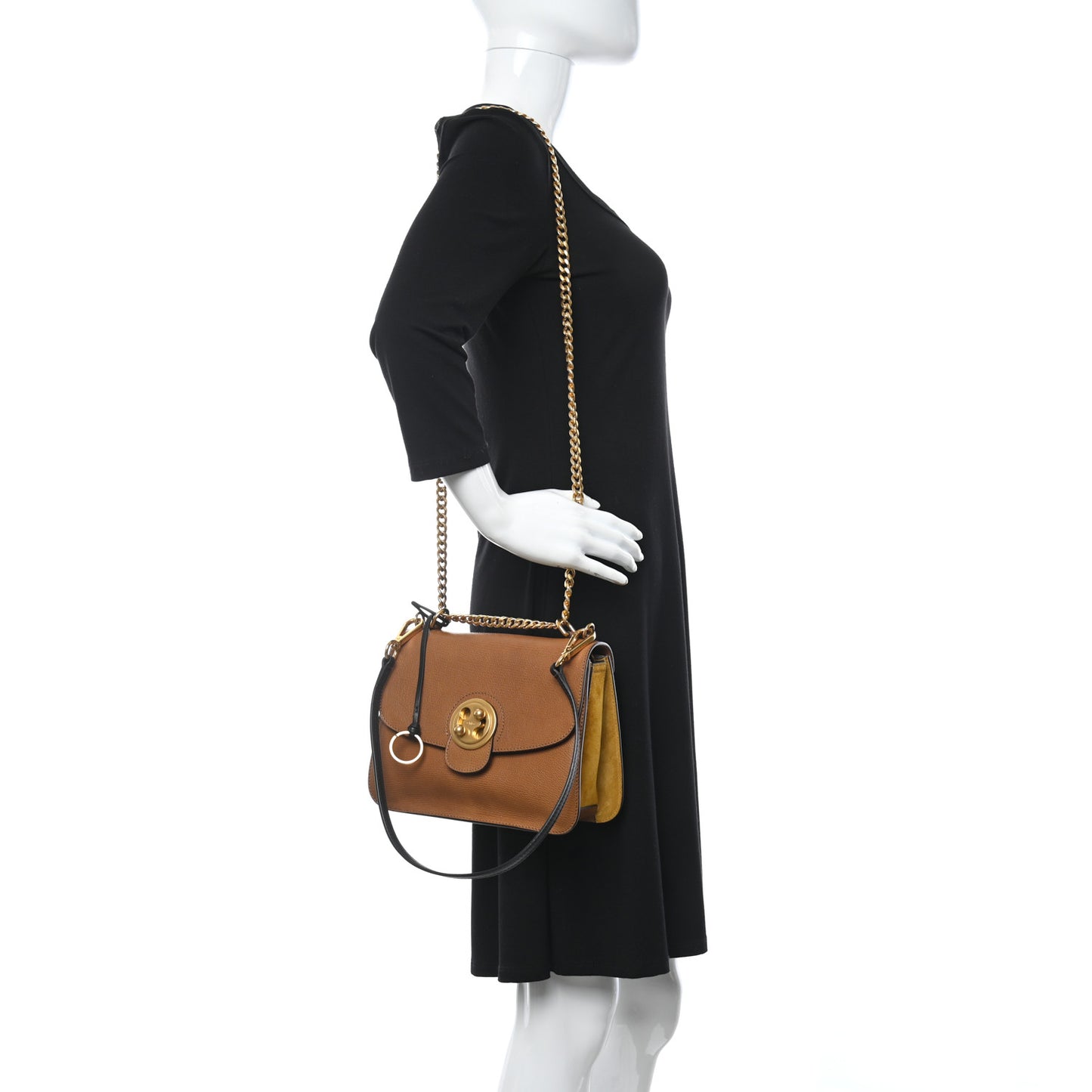 Goatskin Medium Mily Shoulder Bag Caramel