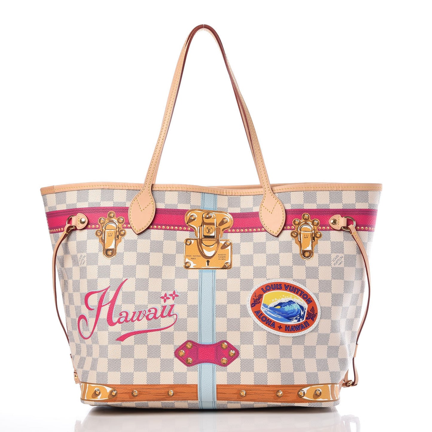 Damier Azur Summer Trunks Hawaii Neverfull MM