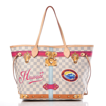 Louis Vuitton Damier Azur Summer Trunks Hawaii Neverfull MM 3 of 11