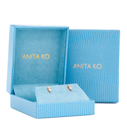 Anita Ko 18K Rose Gold Diamond Ella Stud Earrings 5 of 5